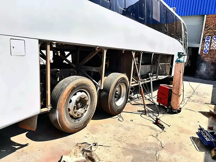 Bus underbody frame repair