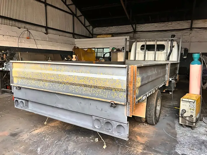 Dropside build inside the workshop